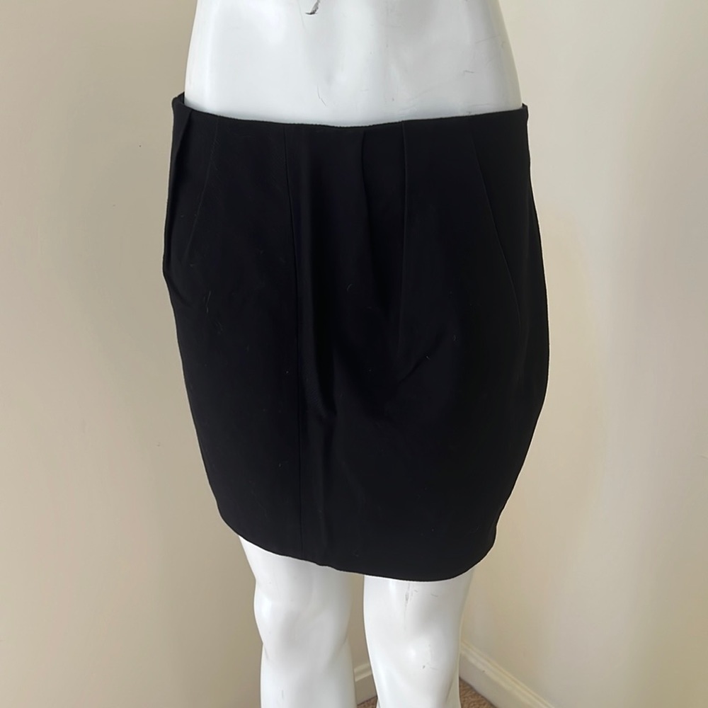HELMUT LANG Size 2 black mini cotton skirt